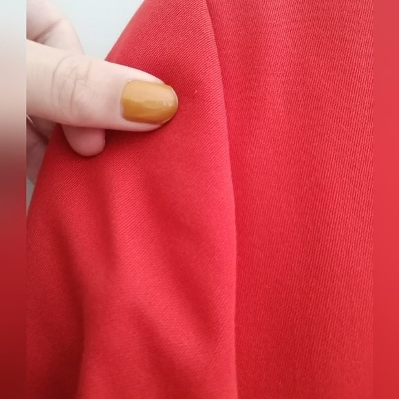 Vintage Escada '80s Margaretha Ley Wool Longline Single Breasted Red Blazer 34 4 - Picture 13 of 17